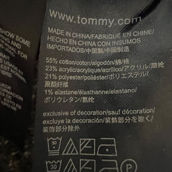 Tommy Hilfiger Gray Full Zip Fisherman Cable Knit Cardigan Sweater Jacket Size S - Picture 9 of 9